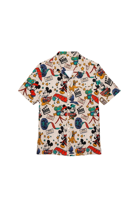 Mickey Retro Hawaiian Shirt Unisex, Button-Down, Luau Beach Party, Summer Vacation Cruise Wear Disney Outfit Mens Disney Shirt