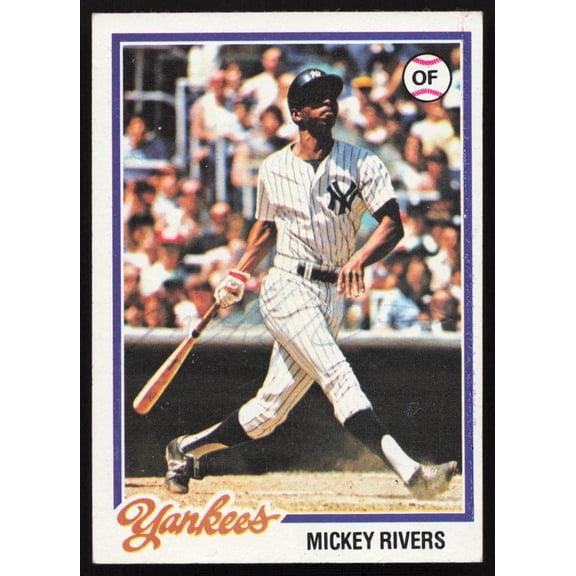Mickey Rivers Autographed 1978 Topps Card #690 New York Yankees SKU #264306