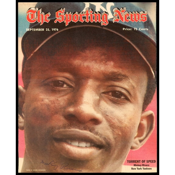 Mickey Rivers Autographed Sporting News Cover New York Yankees SKU #236300