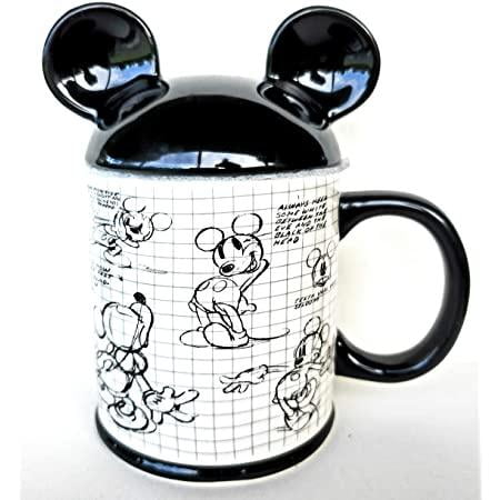 Disney Mickey Mouse Sketchbook Covered Mug with Lid - 17oz - Ceramic, 2 Count