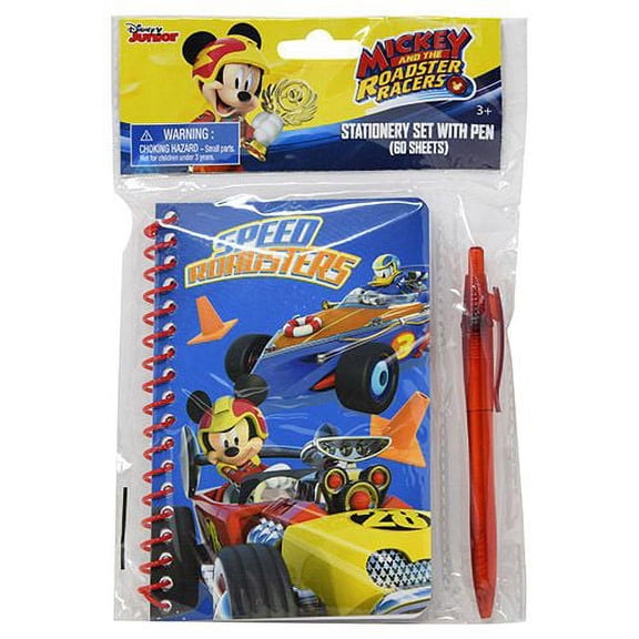 Mickey Spiral Notebook with Pen in Poly Bag with Header 60 Sheets- 2 PC