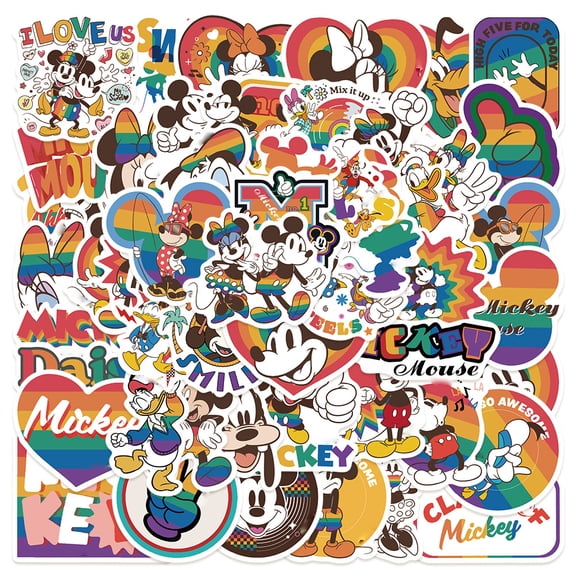 Mickey Sticker Pack - 100 Cute Stickers for Water Bottles, Laptops, and Phone Cases - Vinyl Decals Collection