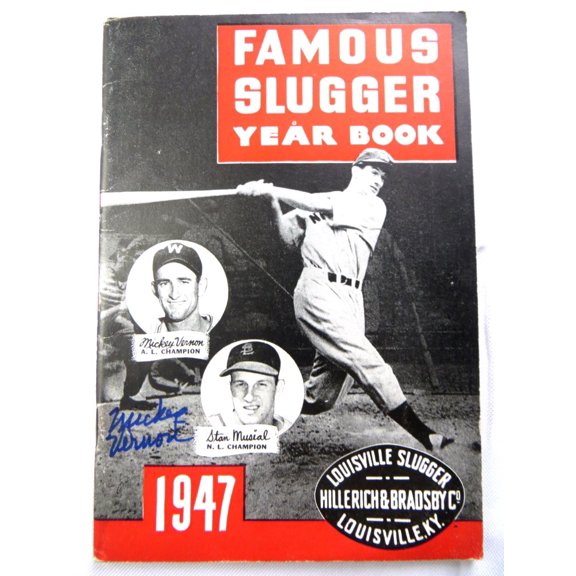 Mickey Vernon Autographed Magazine Famous Sluggers 1947 Senators JSA AG39544