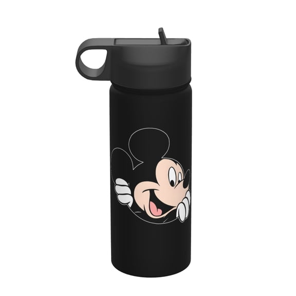 Mickey Water Bottle with Straw 18 Ounce Kids Stainless Steel Vacuum Insulated Water Bottle with Lid