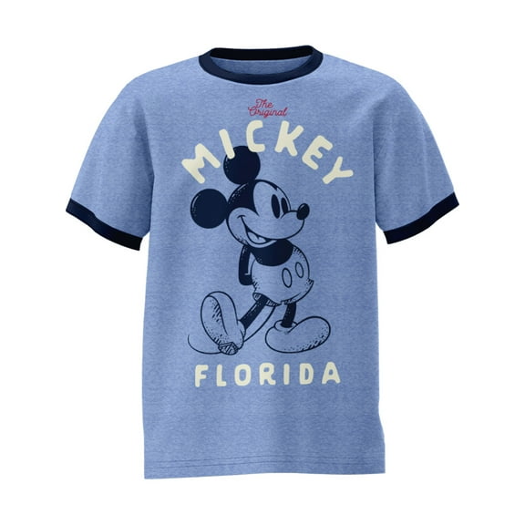 Disney Mickey Mouse Youth Ringer Tee, XS-XL (Unisex)