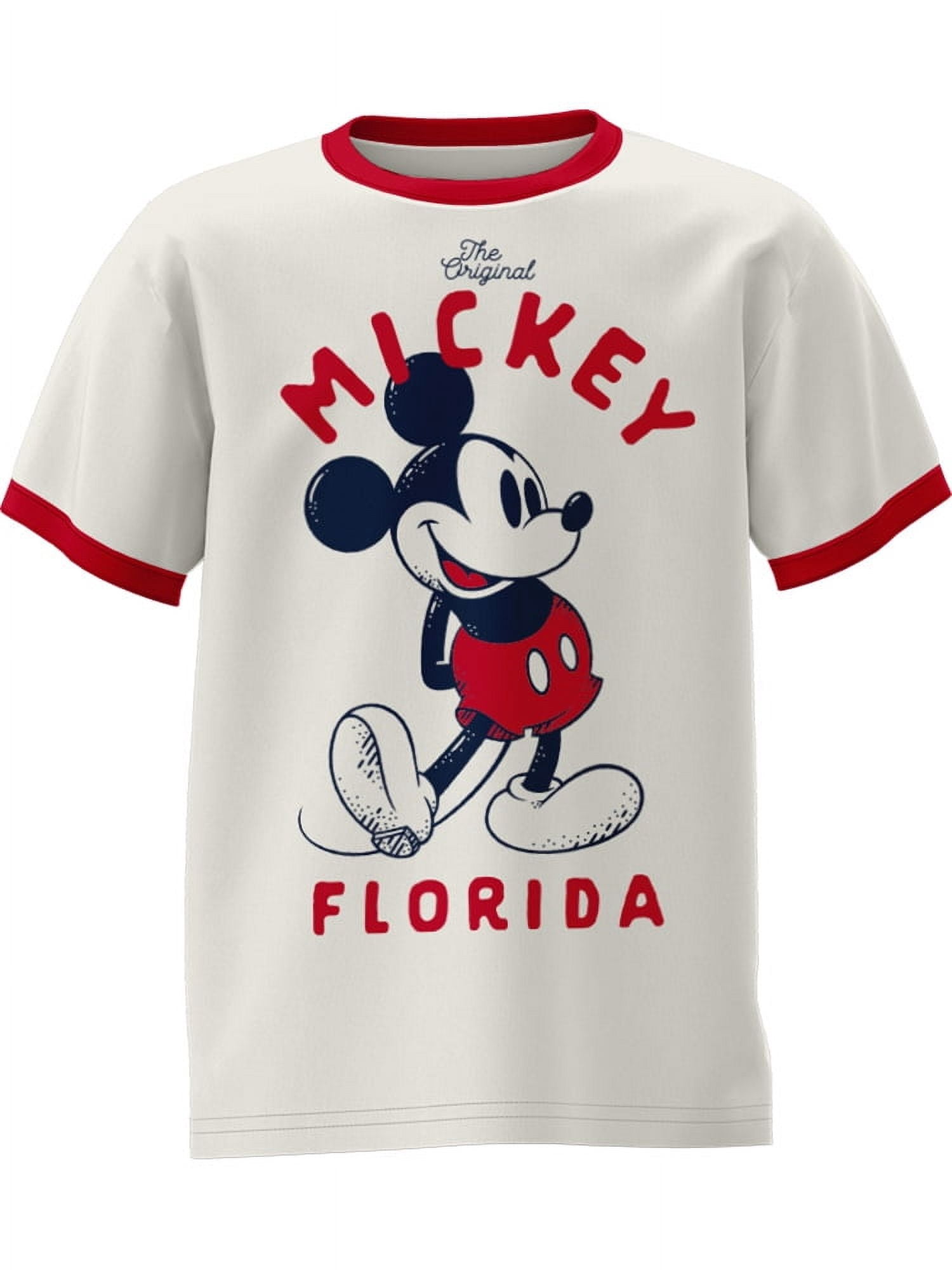Disney Mickey Mouse Youth Ringer Tee, XS-XL (Unisex) - Walmart.com