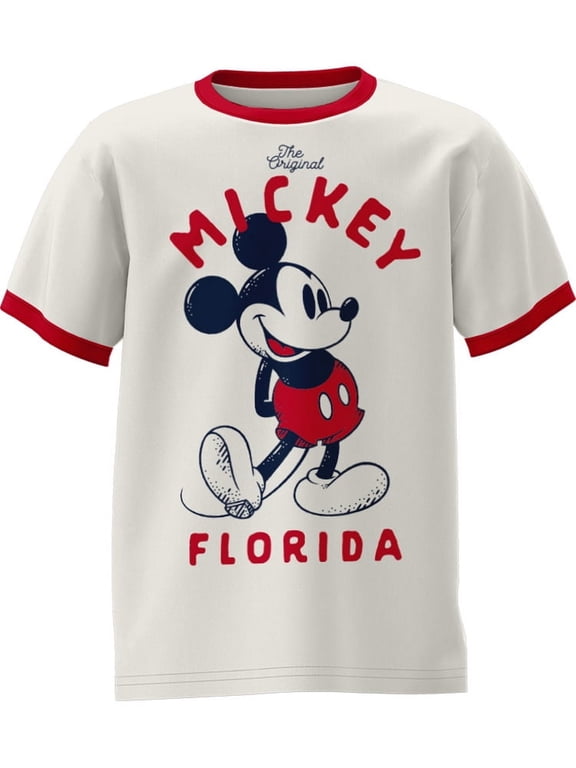 Mickey Mouse Youth Ringer Tee, XS-XL (Unisex)