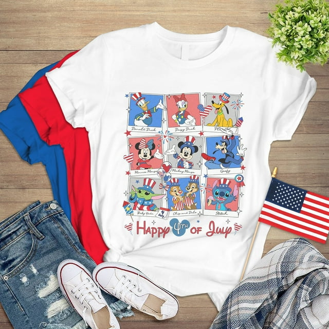 Mickey and Friends 4th of July Shirt, Disneyland Family Happy