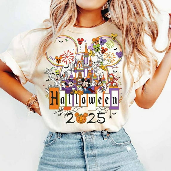 Mickey and Friends Castle Disney Halloween Shirt, Mickey's Not So Scary Halloween Party 2025, WDW Disneyland Family Halloween