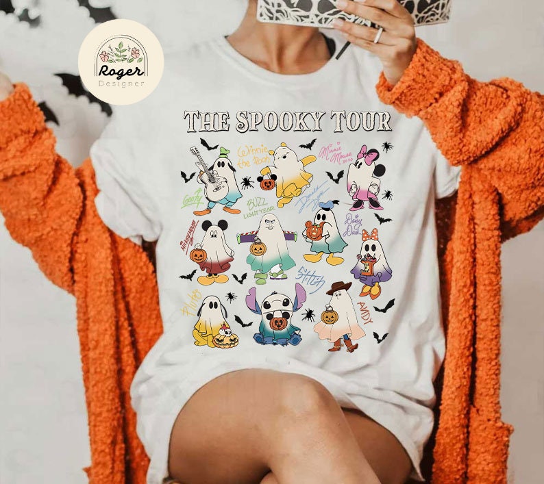 Mickey and Friends Ghost Disney Halloween Shirt, Mickey's Not So Scary