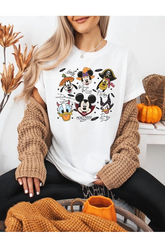 Mickey and Friends Halloween Shirt, Disney Horror Halloween T-Shirt, Trick or Treat Shirt, Mickey Not so Scary Shirt