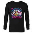 thumbnail image 1 of Mickey and Friends Hanging with My Besties - Long Sleeve T-Shirt for Men - Customized-Black, 1 of 5