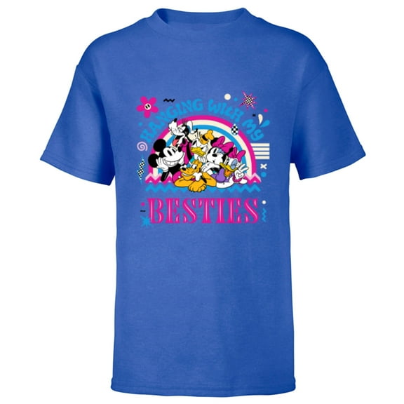 Mickey and Friends Hanging with My Besties - Short Sleeve T-Shirt for Kids - Customized-Royal
