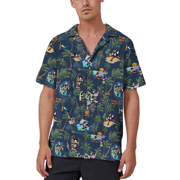 Mickey and Friends Hawaiian Shirt, Disneyland Hawaii Shirt, Disney Summer Vibes Tee, Aloha Button Up Shirt