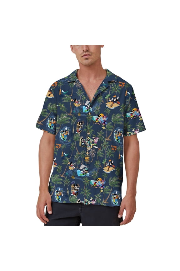 Mickey and Friends Hawaiian Shirt, Disneyland Hawaii Shirt, Disney Summer Vibes Tee, Aloha Button Up Shirt