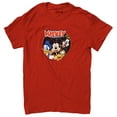 thumbnail image 1 of Mickey and Friends Men's Officially Licensed Mickey, Donald Duck, & Goofy Tee T-Shirt (Small, Red), 1 of 1