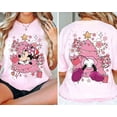 thumbnail image 1 of Mickey and Friends Pink Christmas Tree Lights T-Shirt, Crop Top, Disneyland Holiday Gifts, Mickey's Very Merry Christmas Party 2025, 1 of 5