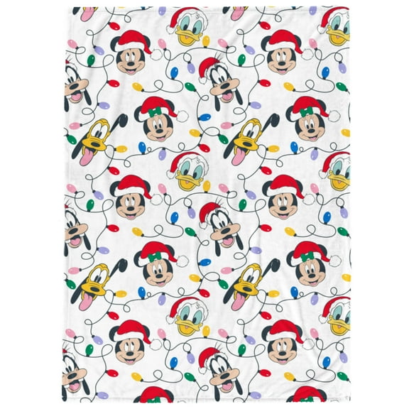 Mickey and Friends Rainbow Lights Holiday Throw Blanket, 50x70