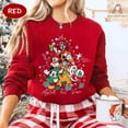thumbnail image 1 of Mickey and Friends Signatures Christmas Sweatshirt, Disney Christmas Shirt, Mickey's Very Merry Christmas Party Sweater,Red Color,Size L, 1 of 5