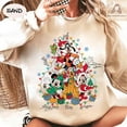 thumbnail image 1 of Mickey and Friends Signatures Christmas Sweatshirt, Disney Christmas Shirt, Mickey's Very Merry Christmas Party Sweater,Sand Color,Size XL, 1 of 5