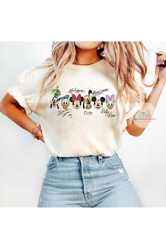 Mickey and Friends Signatures Shirt, Disney World Shirt, Disneyland Shirt, Mickey and Co Disney Shirt Magical Kingdom