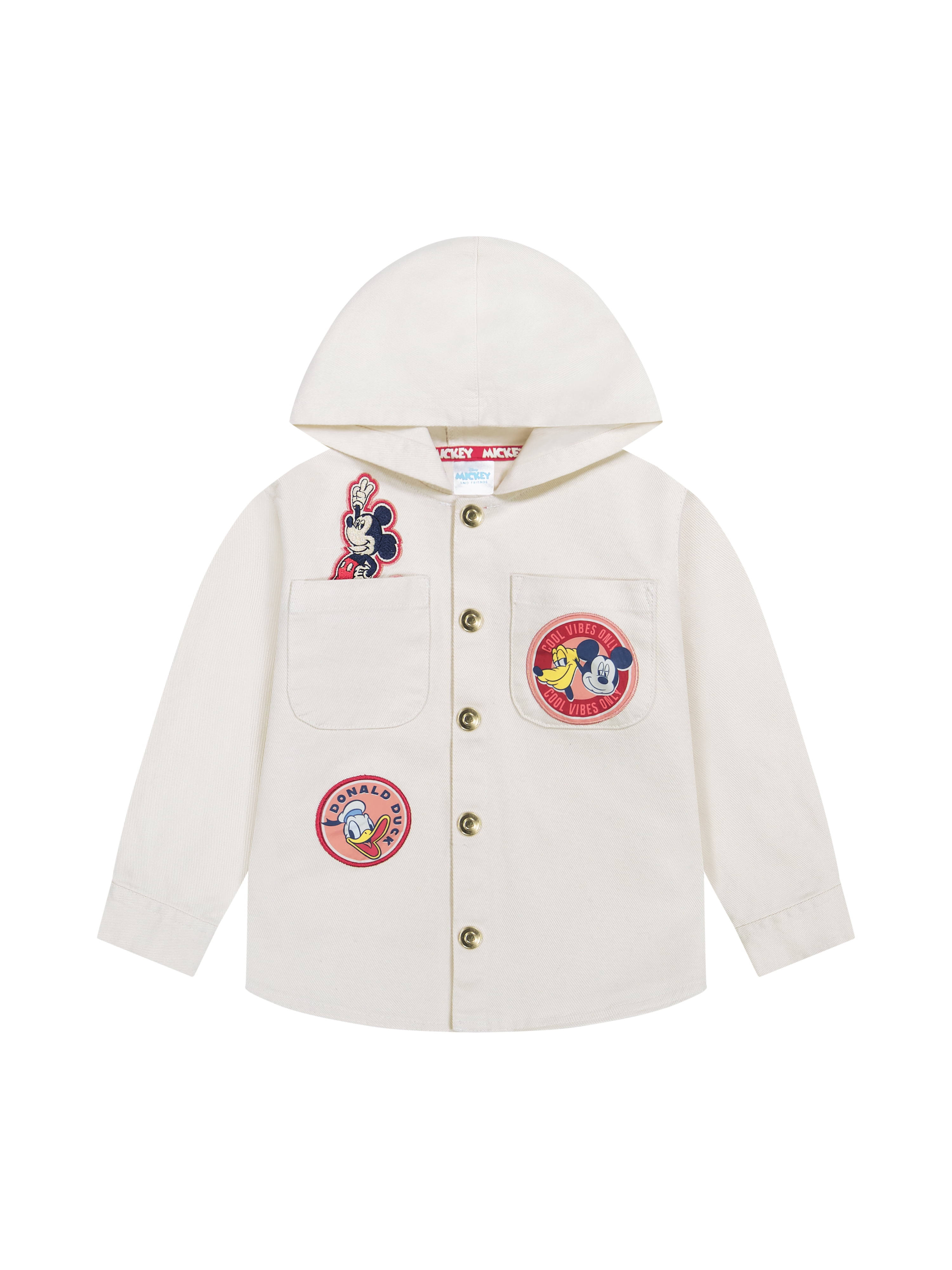 Mickey and Friends Toddler Boy Twill Shacket, Sizes 12M-5T