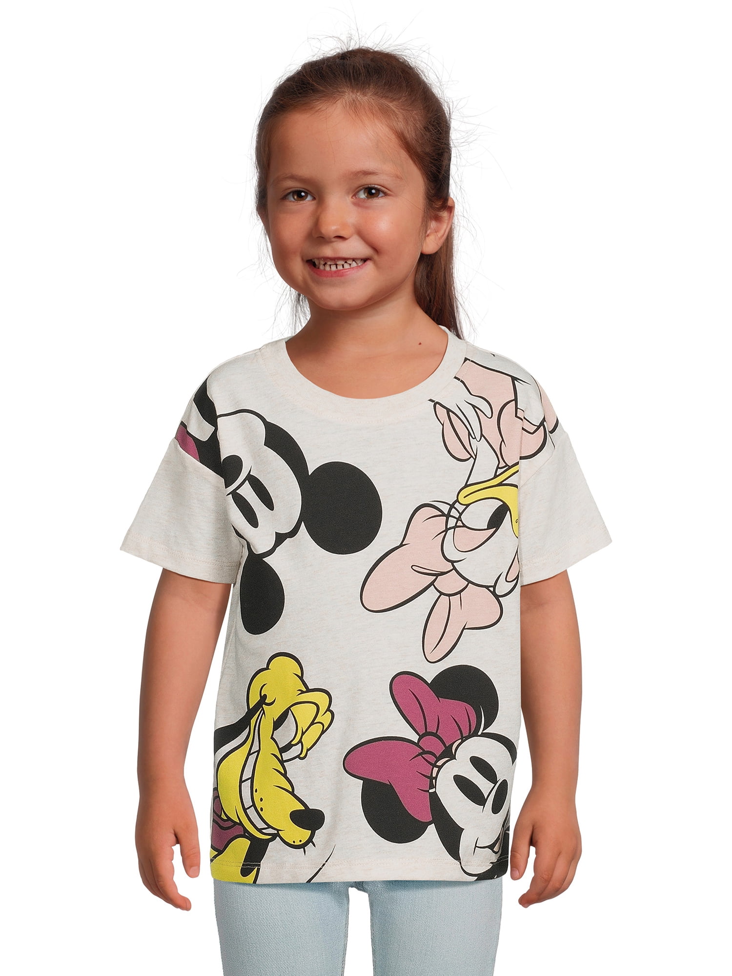 Mickey and Friends Toddler Girl Graphic Short Sleeve TShirt, Sizes 12M