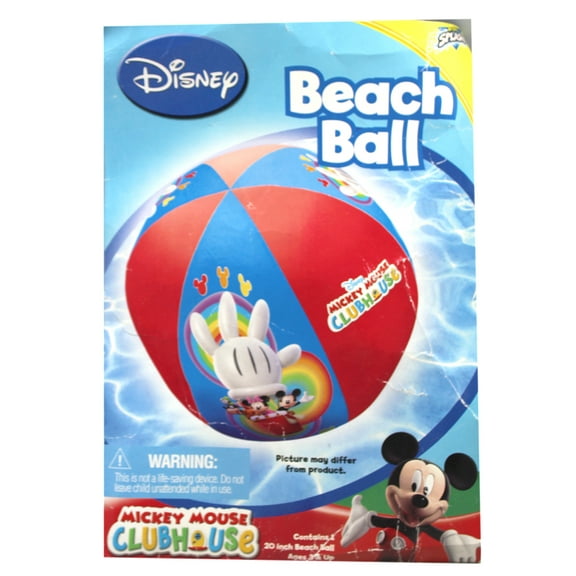Mickey and Friends in a Hot Air Balloon Red and Blue Colored Kids Beach Ball