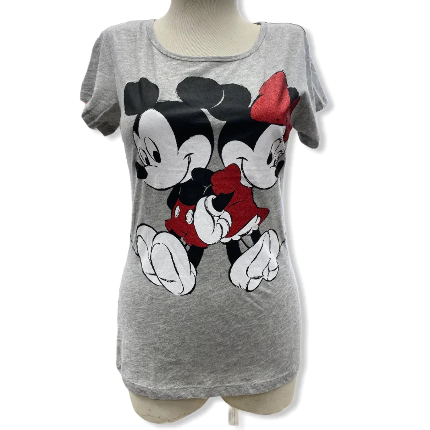 Mickey and Minnie Grey Loungewear Tee - Walmart.com