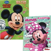 Mickey and Minnie Jumbo Coloring Activity Book 80-Page Educational (2 Items)