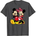 thumbnail image 1 of Mickey and Minnie Mouse DTG Print Unisex T-Shirt,Dark Heather Grey Color,Size YL, 1 of 5