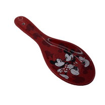 Disney Ceramic Mickey & Minnie Strolling Flat Red Spoon Rest