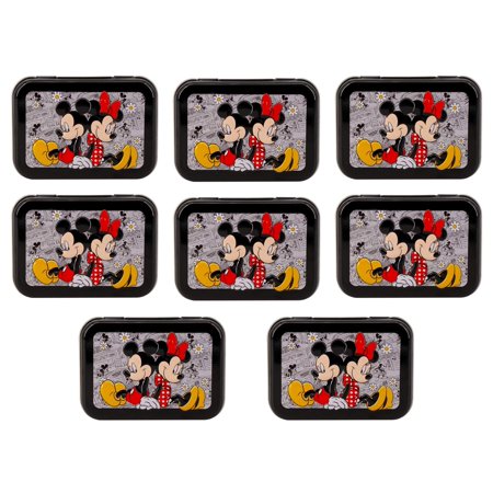 Mickey and Minnie Travel Tin Series (8 pack, 30 Cotton Swabs Tips each) Collectible Gifts Party Reusable
