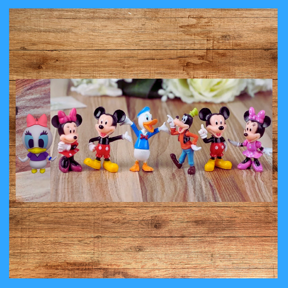 Mickey and Minnie and friends Cupcake Toppers, Set of 7