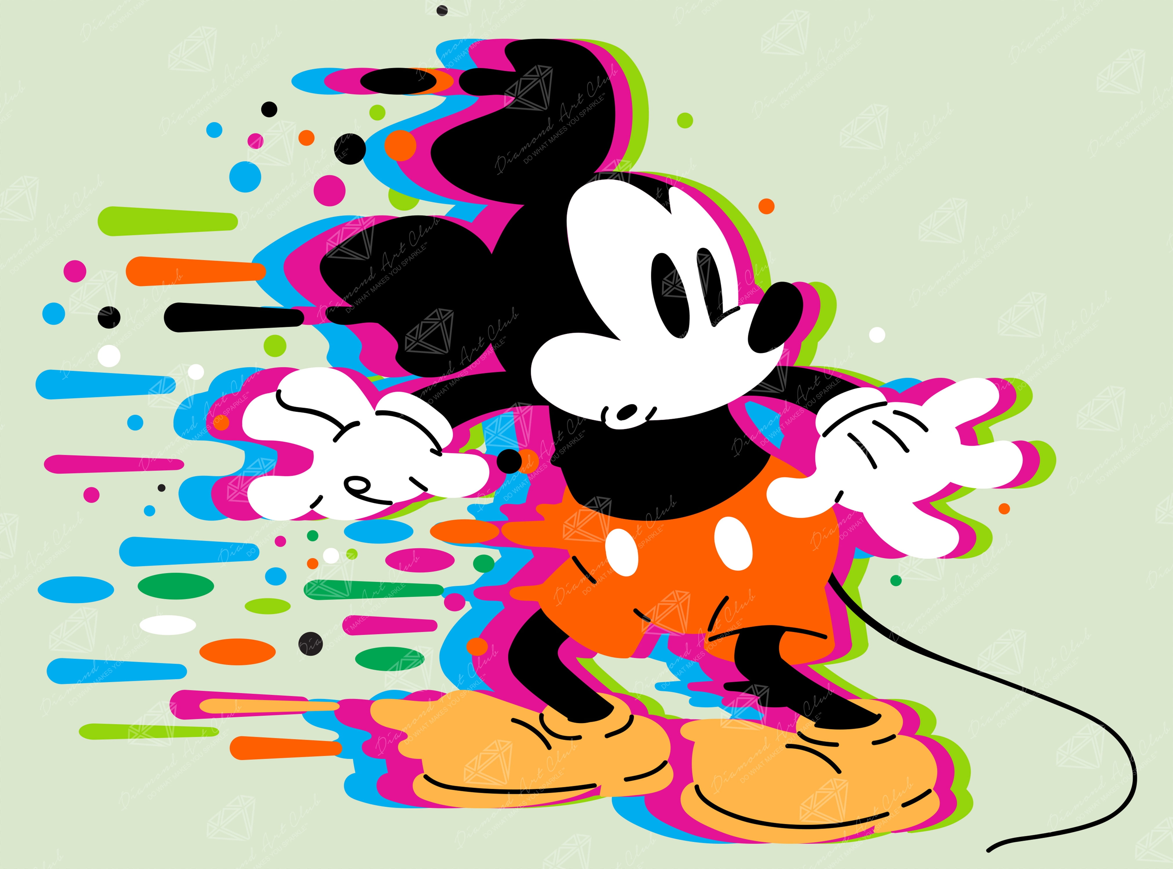 DIAMOND ART CLUB® Mickey in Motion Diamond Painting Kit, Fun DIY