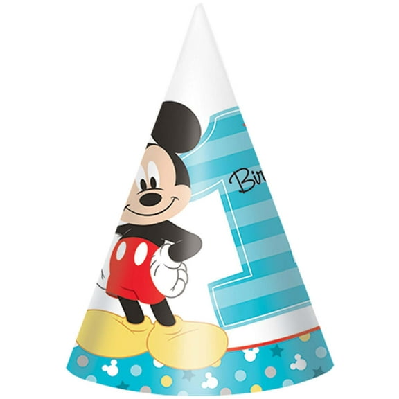 Mickey's Fun To Be one paper Cone Hats (8 Count)