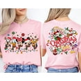 thumbnail image 1 of Mickey’s Very Merry Christmas Shirt, Disney Xmas Party T-Shirt, Disneyland Family Holiday Sweatshirt, Mickey And Friends Christmas Tees,Light Pink Color,Size 2XL, 1 of 5