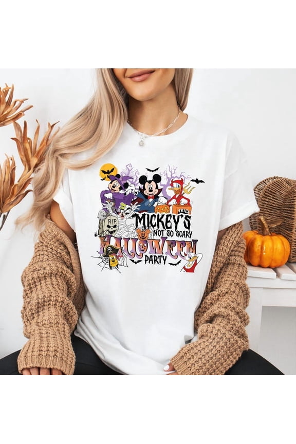 Mickey’s Not So Scary Halloween Party 2025 T-shirt, Disney Halloween Shirt, Mickey & Friends Skeleton Halloween, WDW Halloween Party Trip