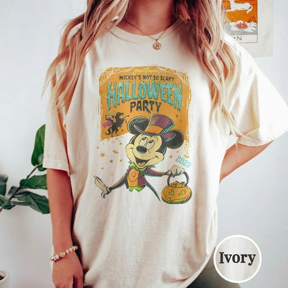 Mickey's Not So Scary Halloween Party, Mickey Halloween Shirt, Disney Halloween Matching Shirt, Halloween Family Shirts,Natural Color,Size M