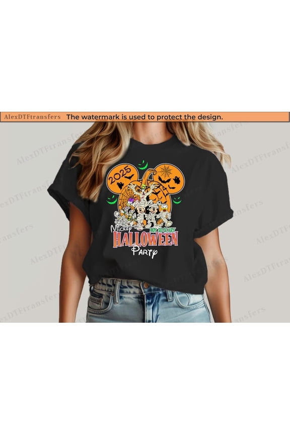 Mickey's Not So Scary Party 2025 Shirt, Custom Disney Halloween Family Shirts, Disney Spooky Shirts, Disneyland 2025 Halloween Party Shirt,Black Color,Size M