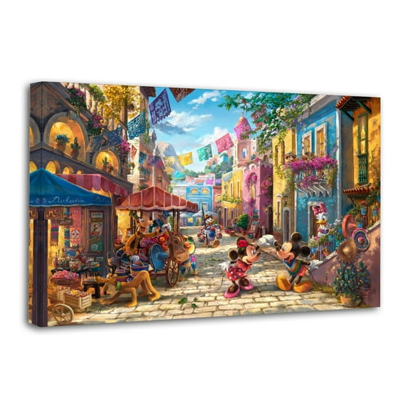 Mickeys And Minnie in Mexico Painting On Canvas Wall Art Poster Scroll Picture Print Living Room Walls Decor Home Posters 24x36inch(60x90cm)