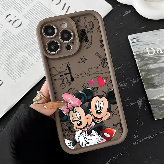 Mickeys Minnies Couple Cute Phone Case for IPhone 16 15 14 13 12 11 Pro Max Mini XR XS X 7 8 Plus Soft TPU Back Cover TYK-185G240725JH1 iPhone 11 Pro