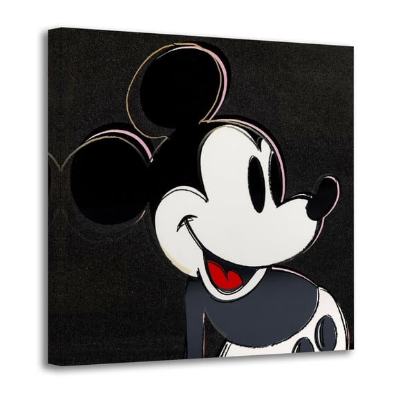 Mickeys Mouse Black Poster Cool Artworks Painting Wall Art Canvas Prints Hanging Picture Home Decor Posters Gift 16x16inch(40x40cm)