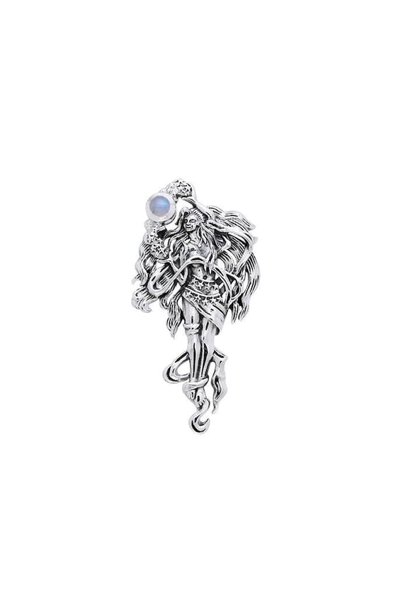 Mickie Mueller Celestial Moon Lunar Goddess Sterling Silver Pendant Fine Jewelry
