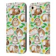 thumbnail image 1 of Micklyn Le Feuvre Patterns 2 Guinea Pigs And Daisies In Watercolour On Mint Leather Book Wallet Case Cover Compatible with Apple iPhone 7 / 8 / SE 2020 & 2022, 1 of 6