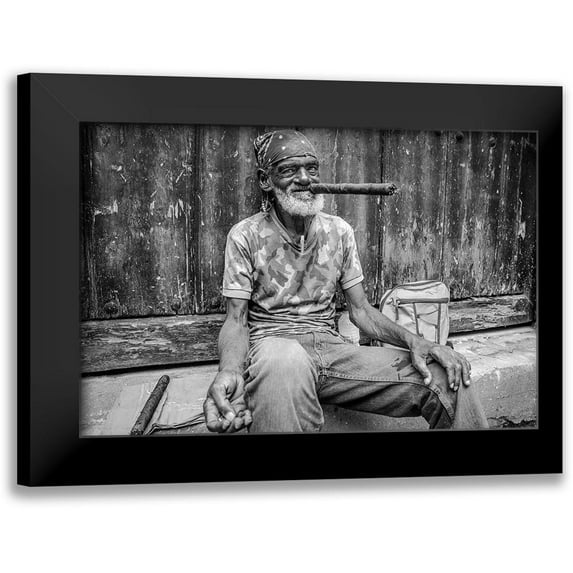 Miclea, Marius 14x11 Black Modern Framed Museum Art Print Titled - Smoke A Cigar