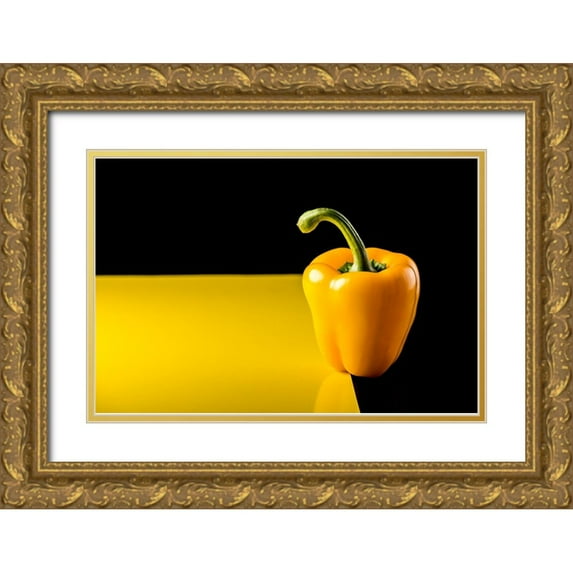 Miclea, Marius 24x17 Gold Ornate Wood Framed with Double Matting Museum Art Print Titled - Discovering Yellow