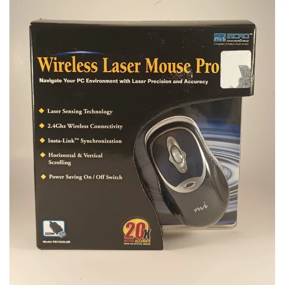 Mico Innovations Wireless Laser Mouse Pro New Factory Sealed