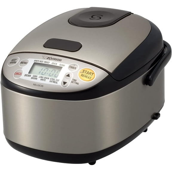 Micom 3-Cup Compact Size, Multiple Settings, Stainless Steel Made, Built-In Retractable Power Cord and Easy to Transport Rice Cooker Warmer