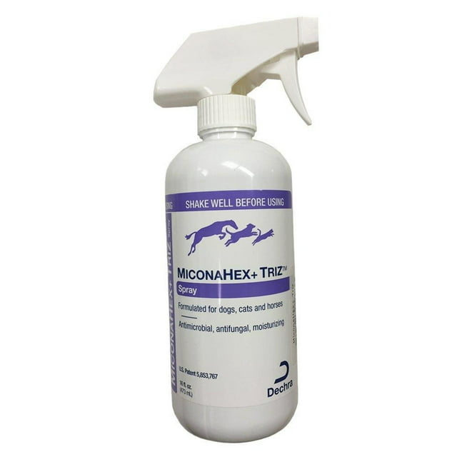 MiconaHex+Triz Spray Skin Infections In Dog Cat  Horses 16 oz.